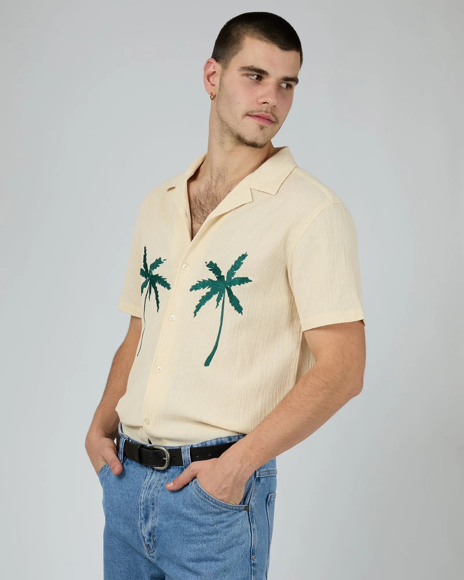 Palm Shirt Chalk sold by edge clothing product image thumbnail 4