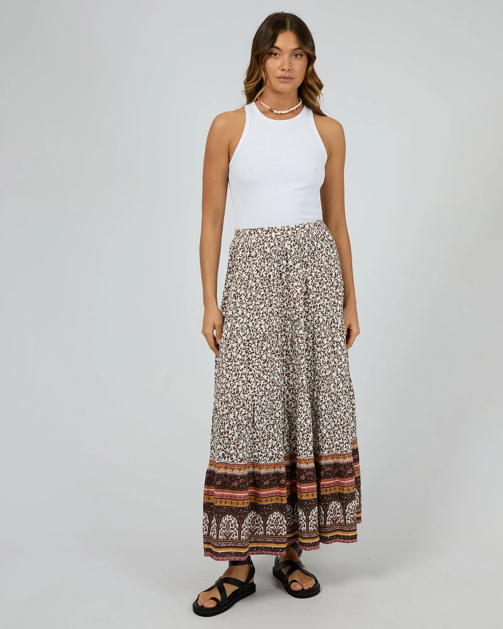 Honey Floral Print Maxi Skirt sold by edge clothing product image thumbnail 2
