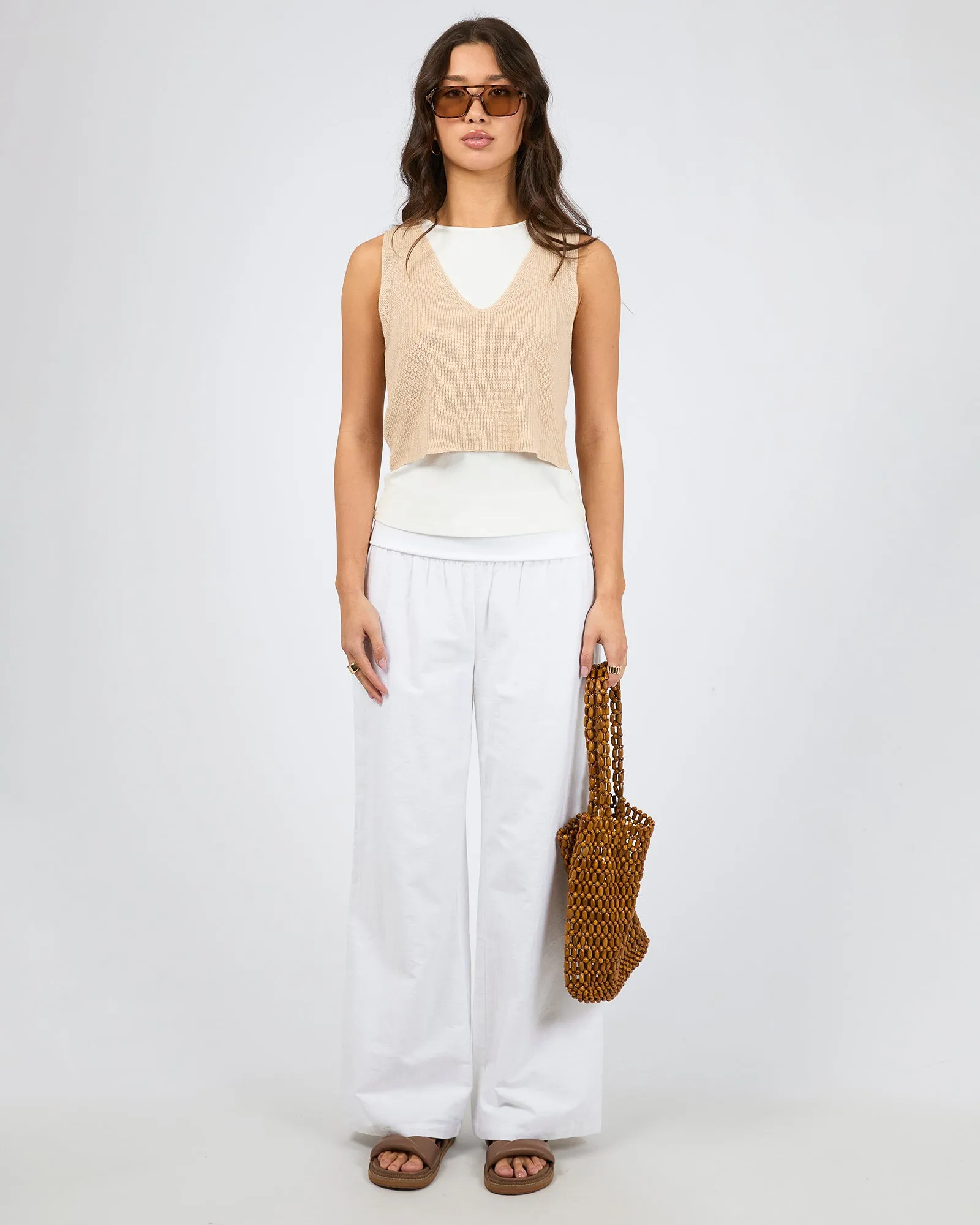 Claudia Top White sold by edge clothing