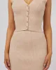 Henley Knit Skirt Oatmeal sold by edge clothing