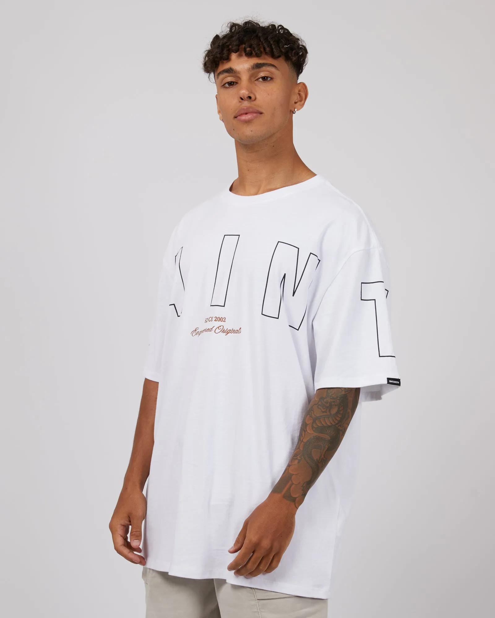 Riser Tee White sold by edge clothing product image thumbnail 4