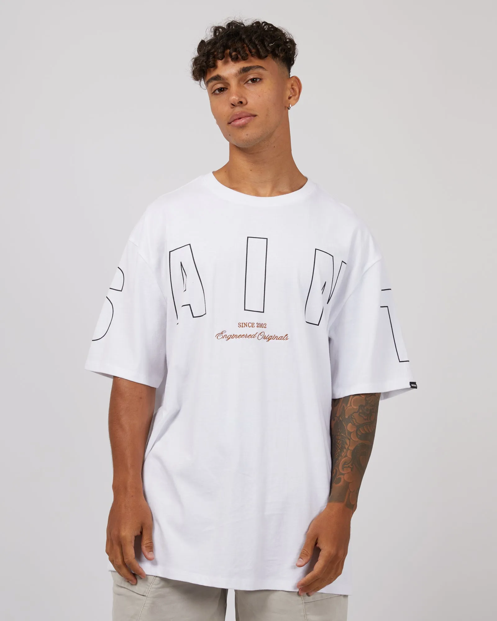 Riser Tee White sold by edge clothing