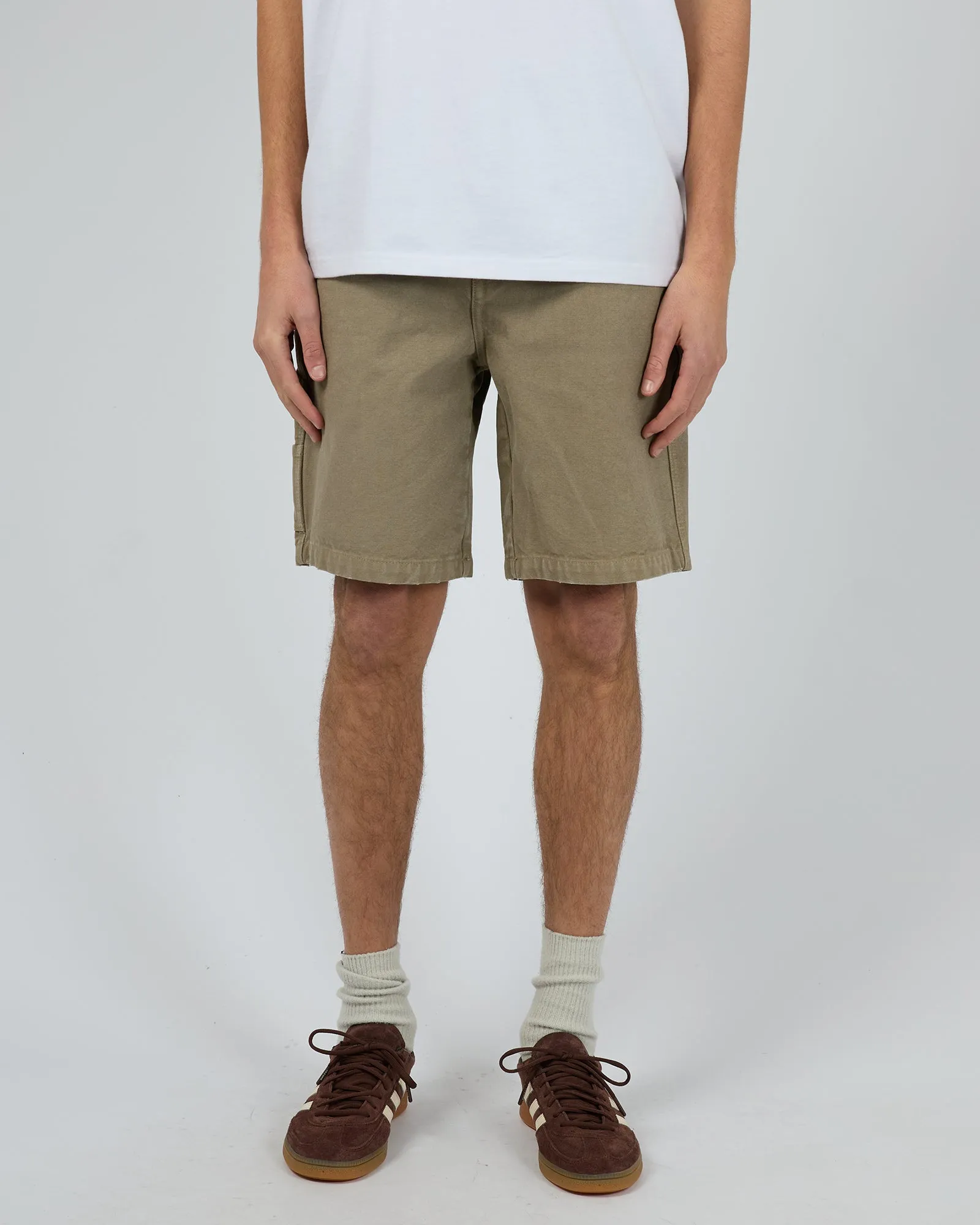 Carpenter Short Tan sold by edge clothing