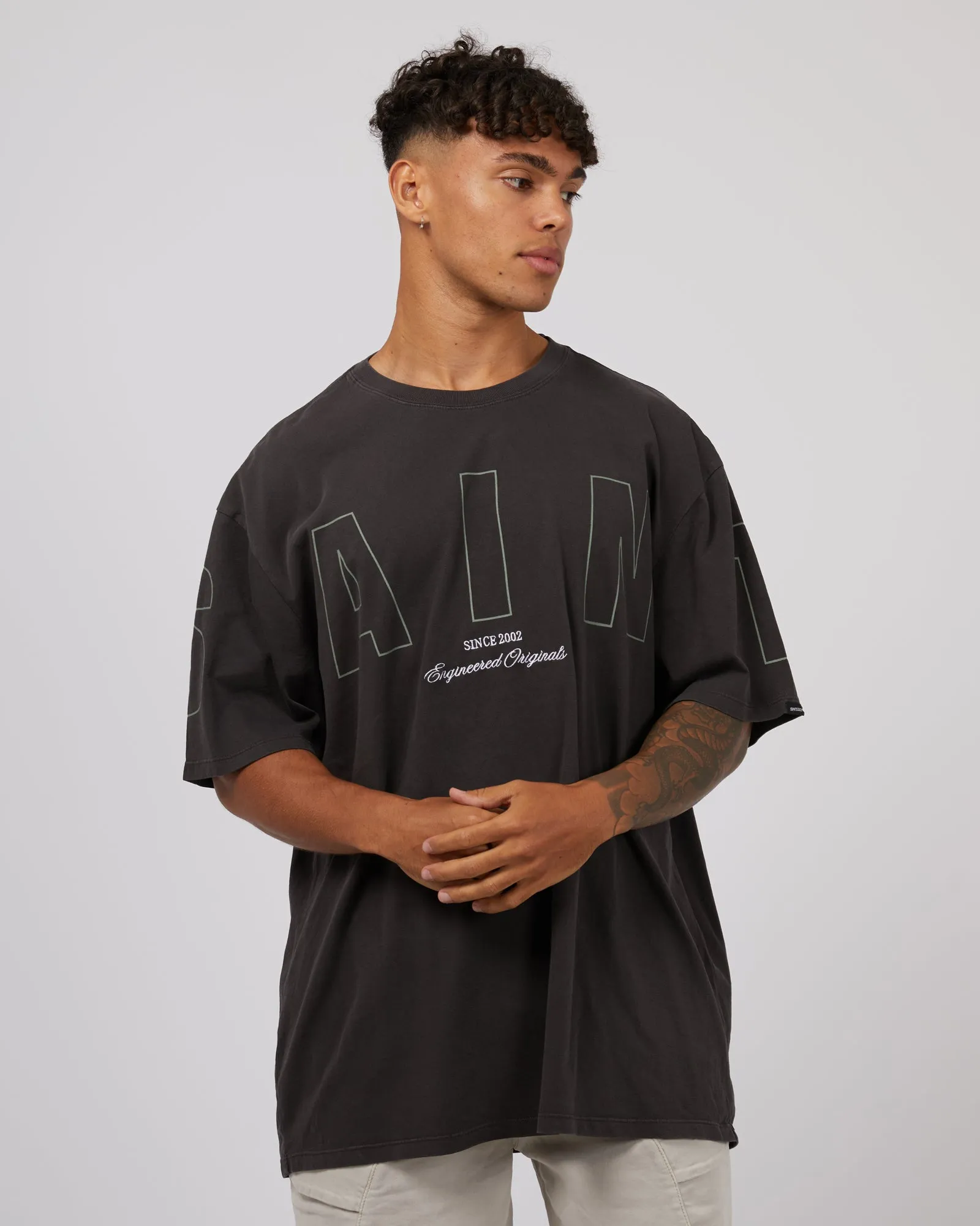Riser Tee Washed Black sold by edge clothing