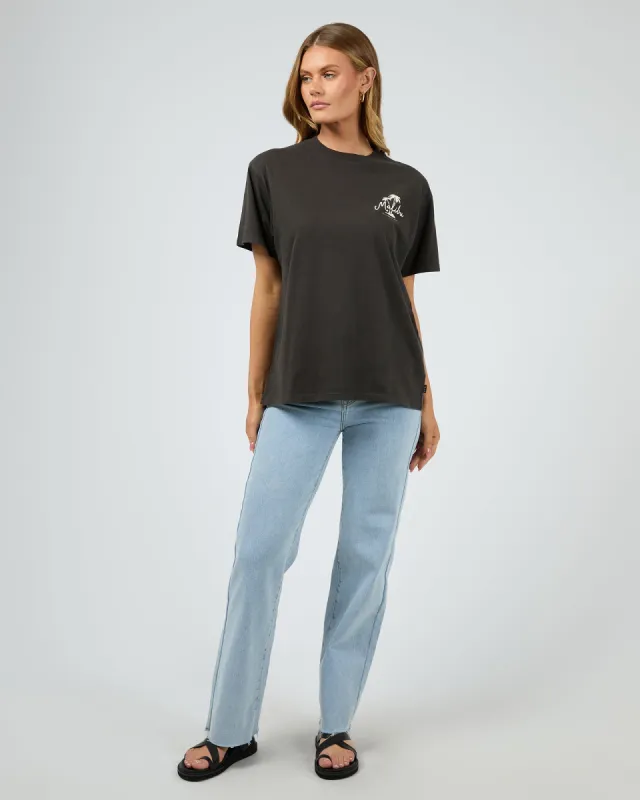 Malibu Shores Oversized Tee Washed Black sold by edge clothing