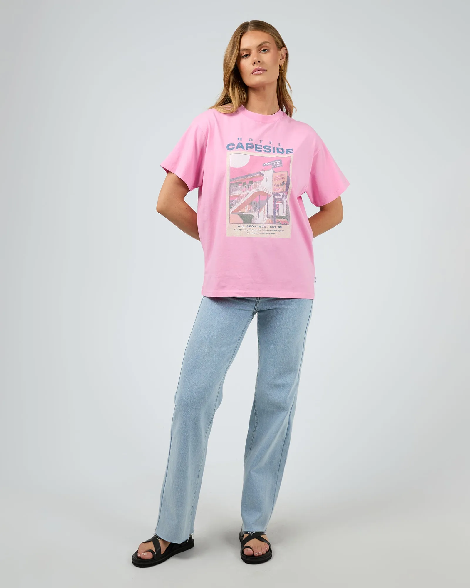 Capeside Oversized Tee Pink sold by edge clothing