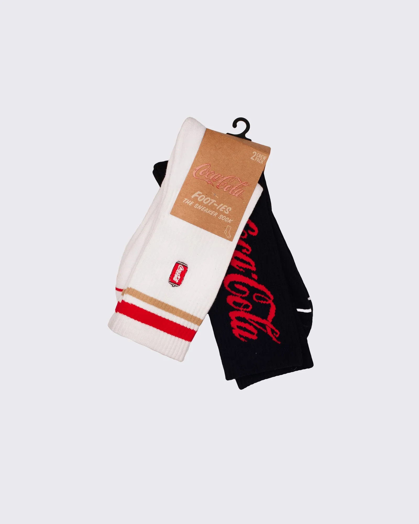 Coke Can Sneaker 2 Pk Sock White Black sold by edge clothing product image thumbnail 2