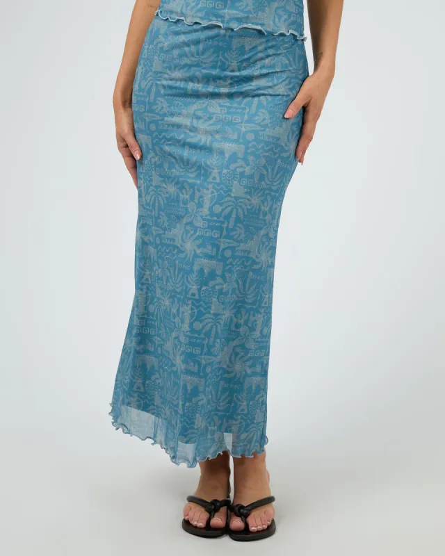 Corfu Maxi Skirt Light Blue sold by edge clothing