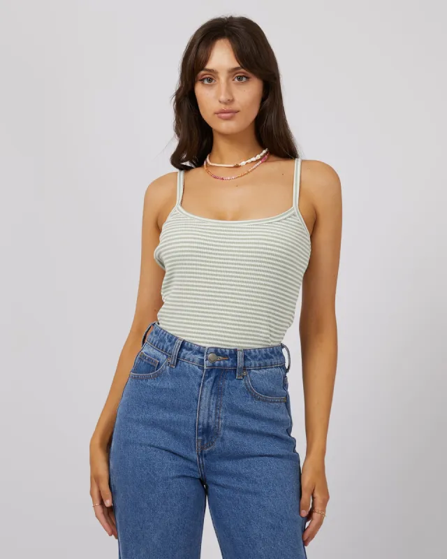 Eve Rib Stripe Cami Surf sold by edge clothing