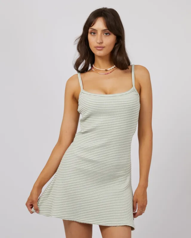 Eve Rib Stripe Mini Dress Surf sold by edge clothing