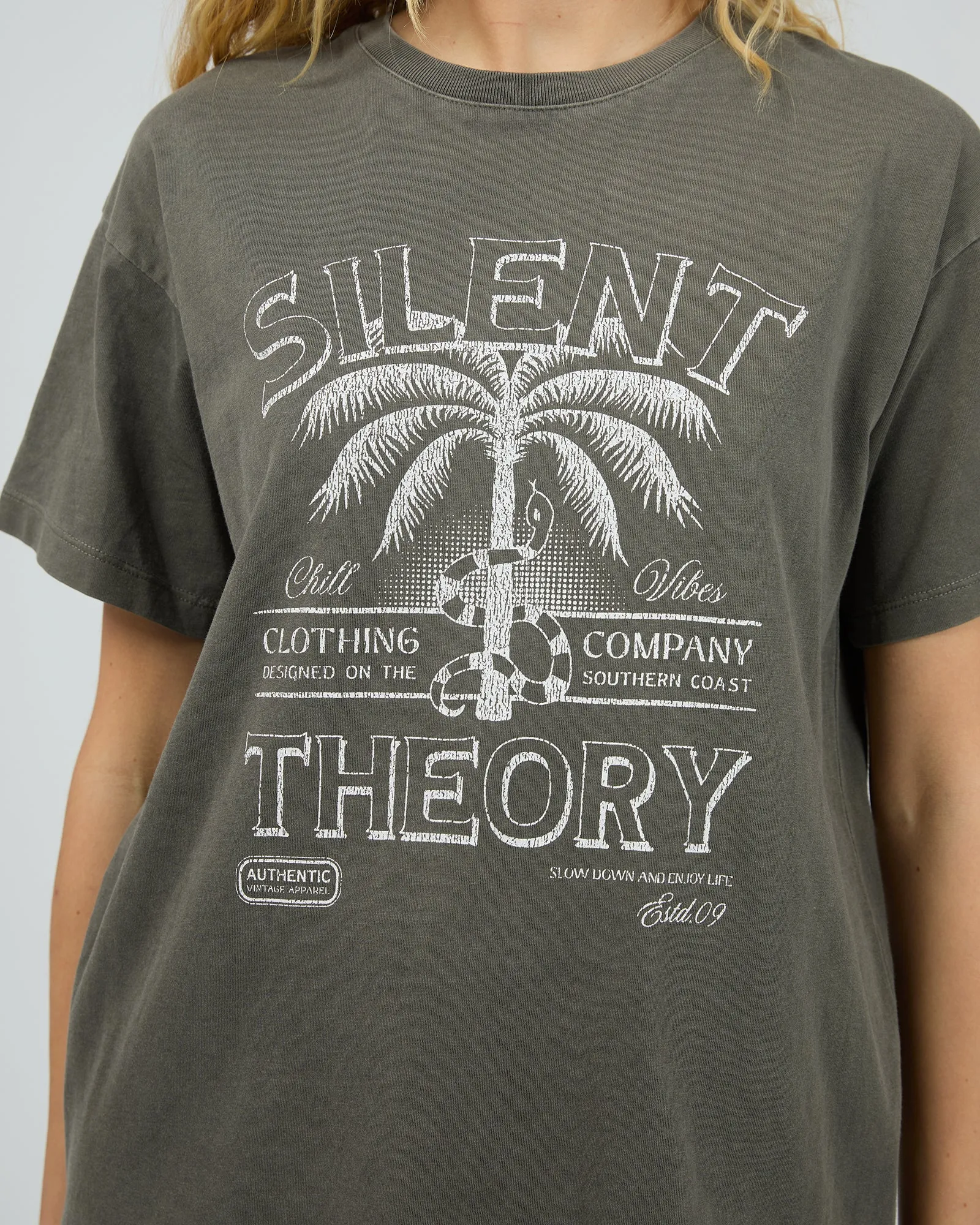 Palm Chill Tee Charcoal sold by edge clothing product image thumbnail 5