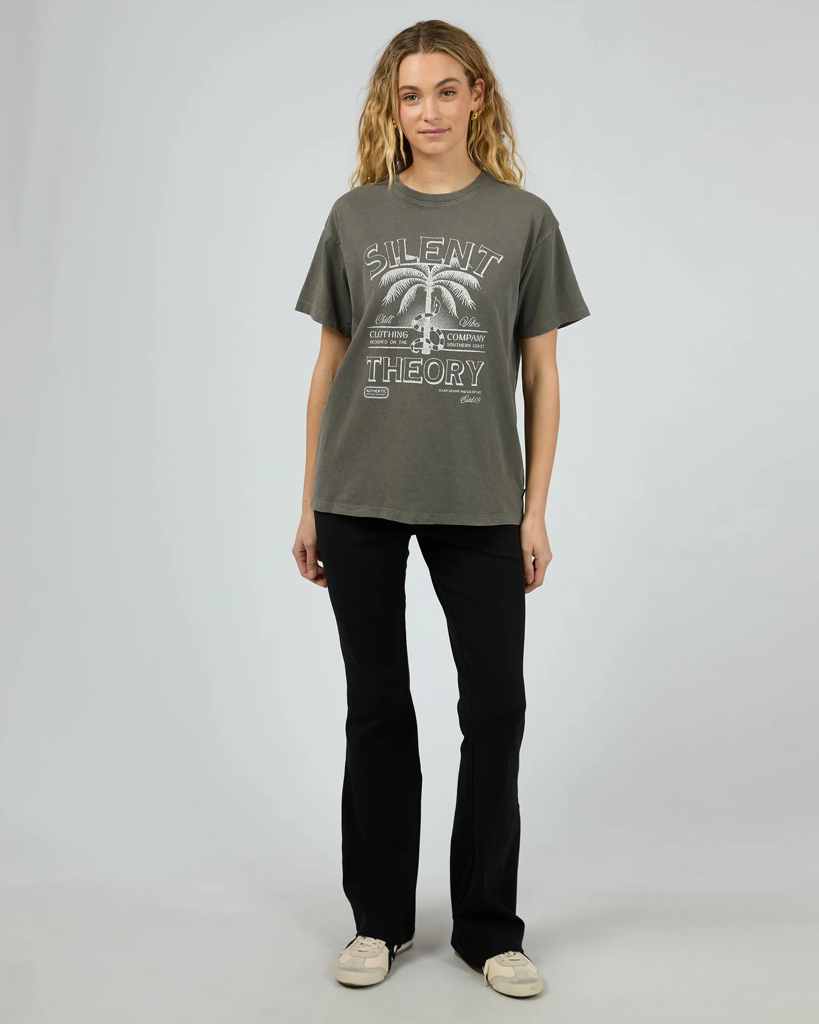 Palm Chill Tee Charcoal sold by edge clothing product image thumbnail 2