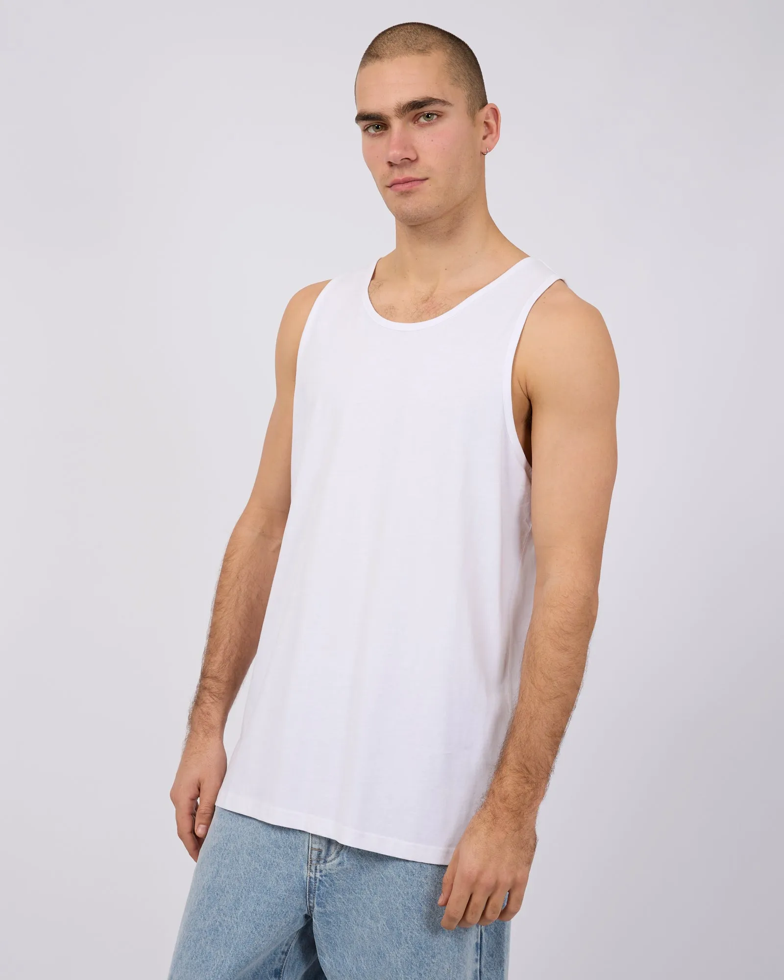 Classic Singlet White sold by edge clothing product image thumbnail 4