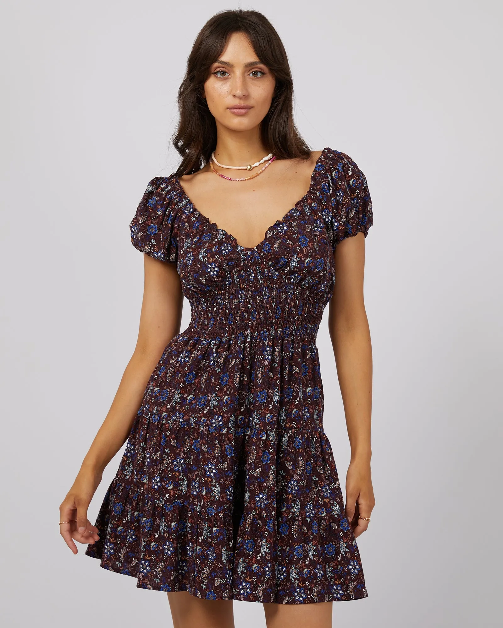 Millie Floral Print Mini Dress sold by edge clothing