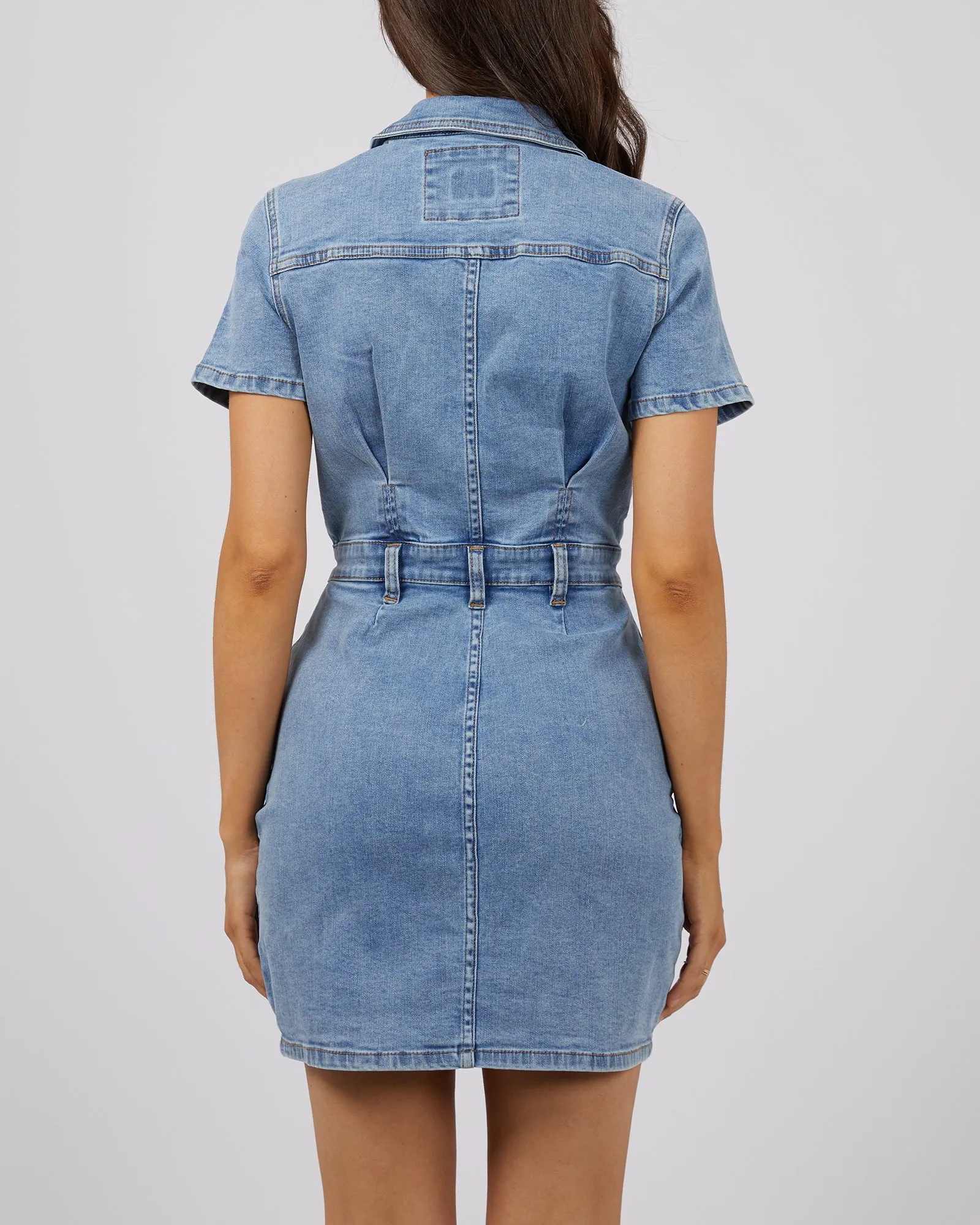 Nicky Denim Mini Dress Light Blue sold by edge clothing product image thumbnail 3