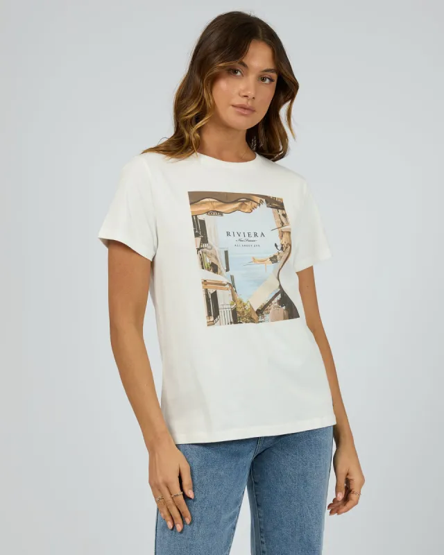 Tia Tee Vintage White sold by edge clothing