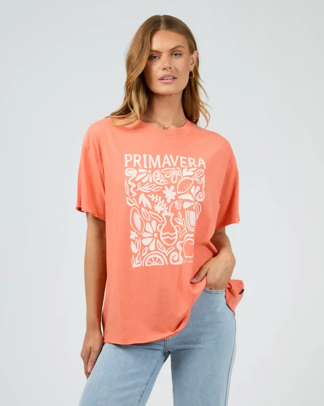 Primavera Tee Papaya sold by edge clothing