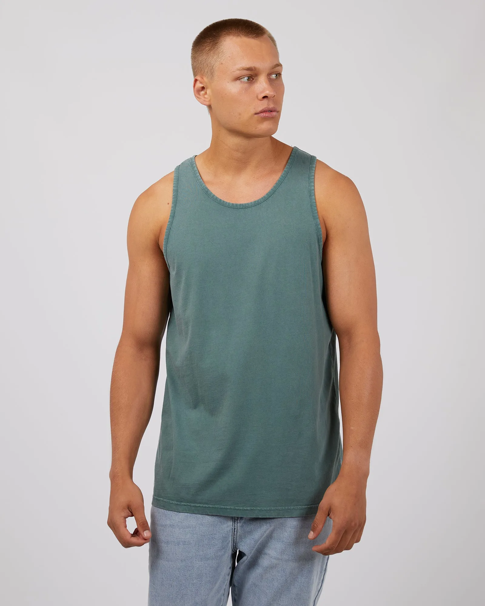 Classic Singlet Pine sold by edge clothing
