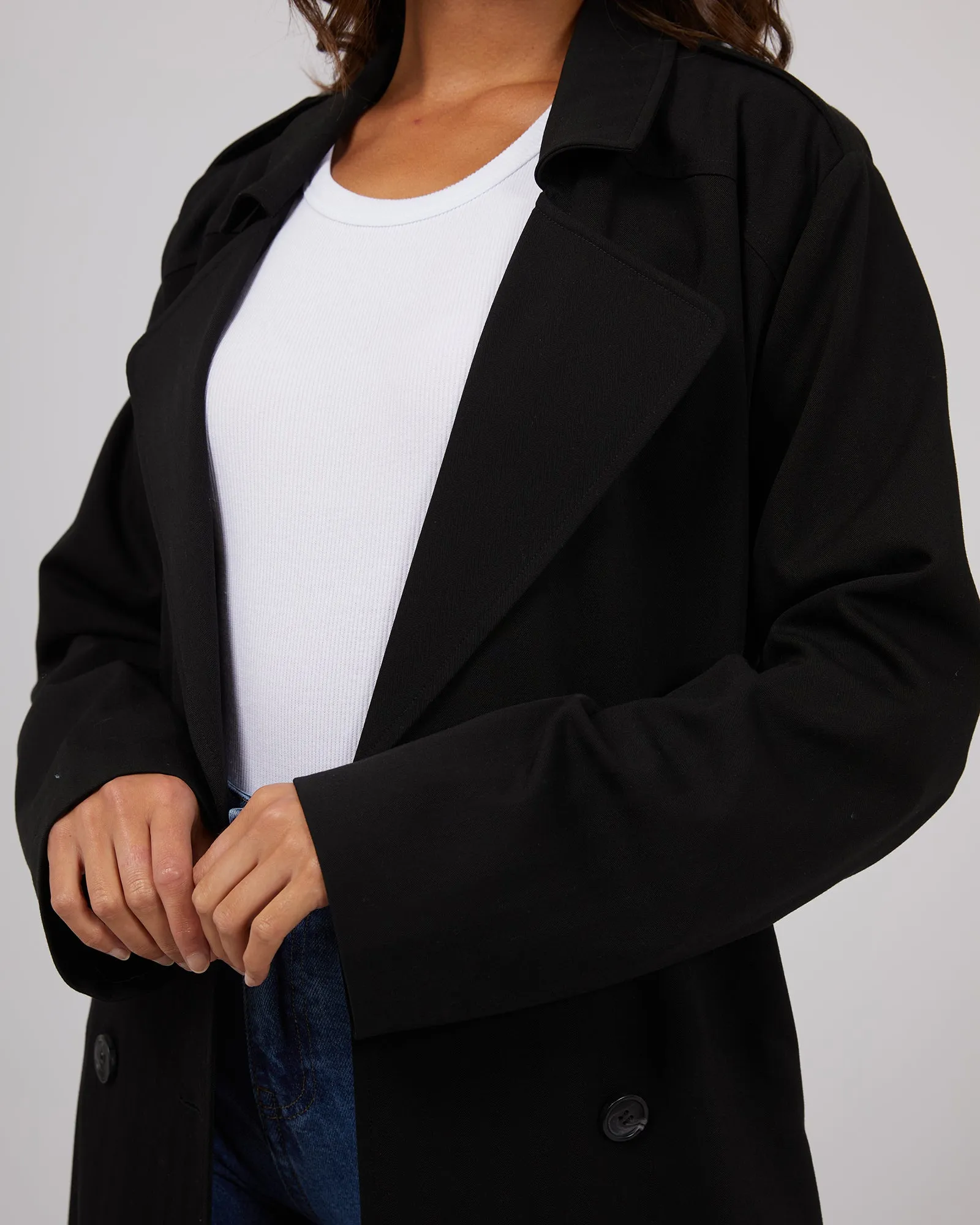 Monty Trench Black sold by edge clothing product image thumbnail 5