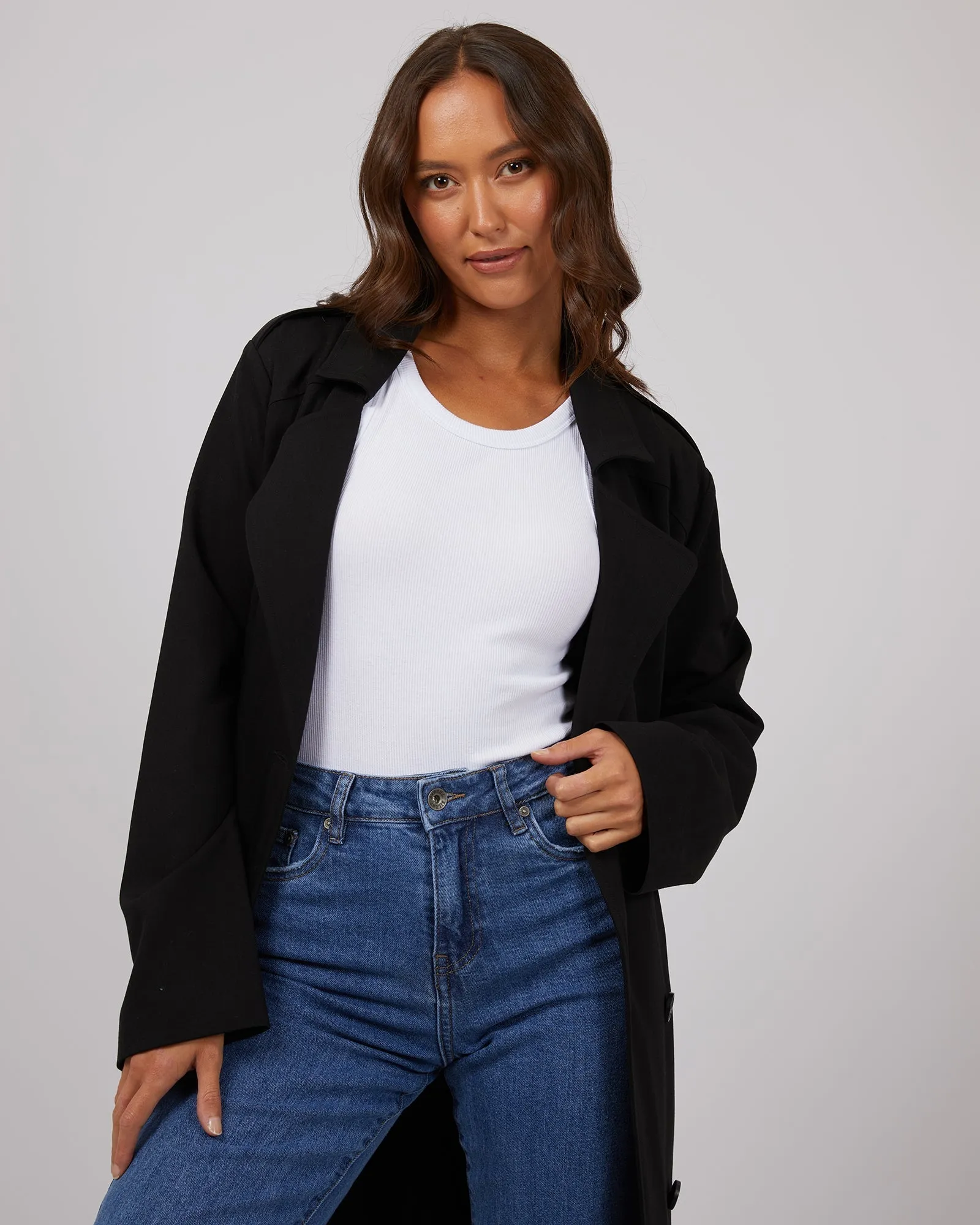 Monty Trench Black sold by edge clothing product image thumbnail 2