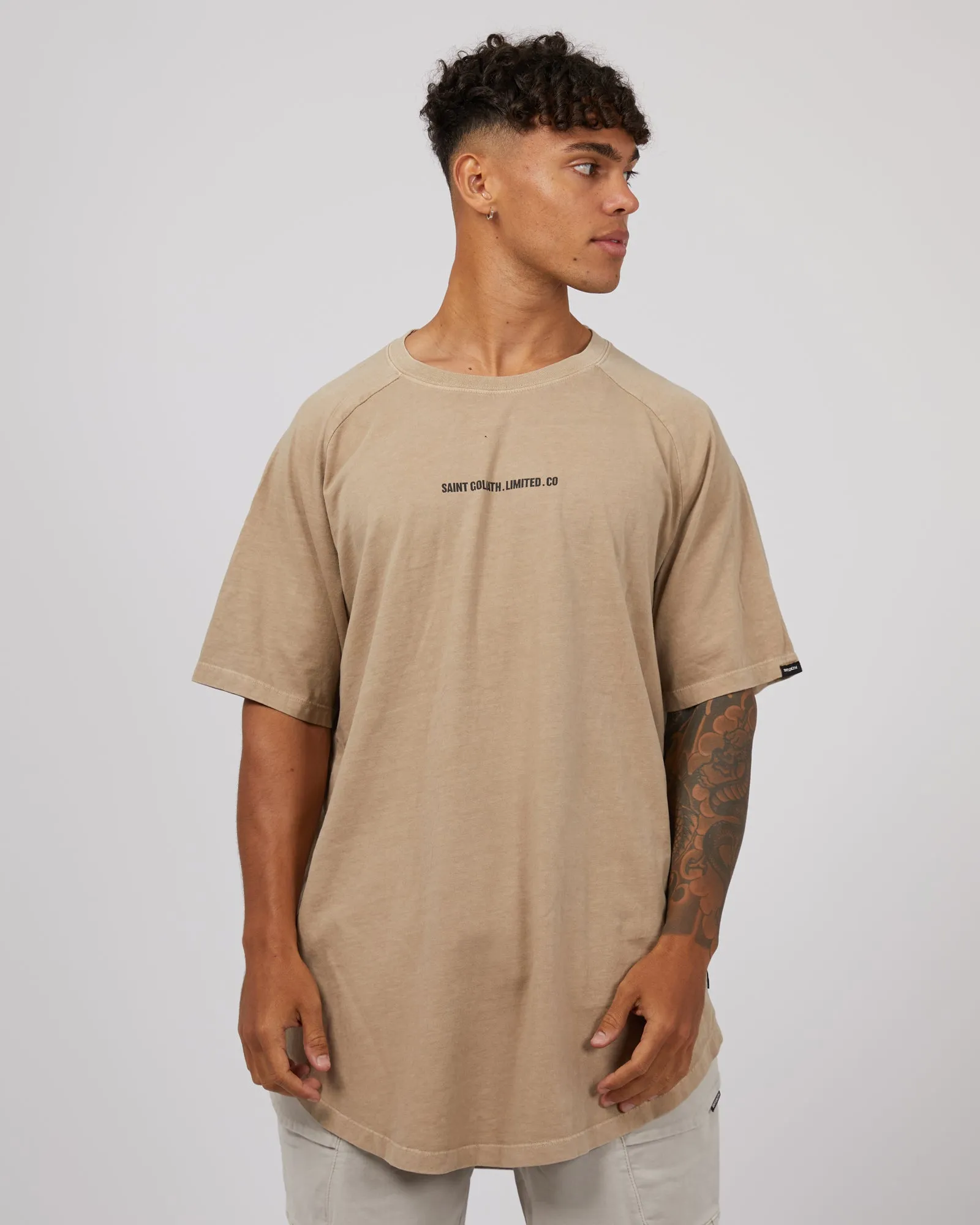 Elevate Raglan Tee Tan sold by edge clothing