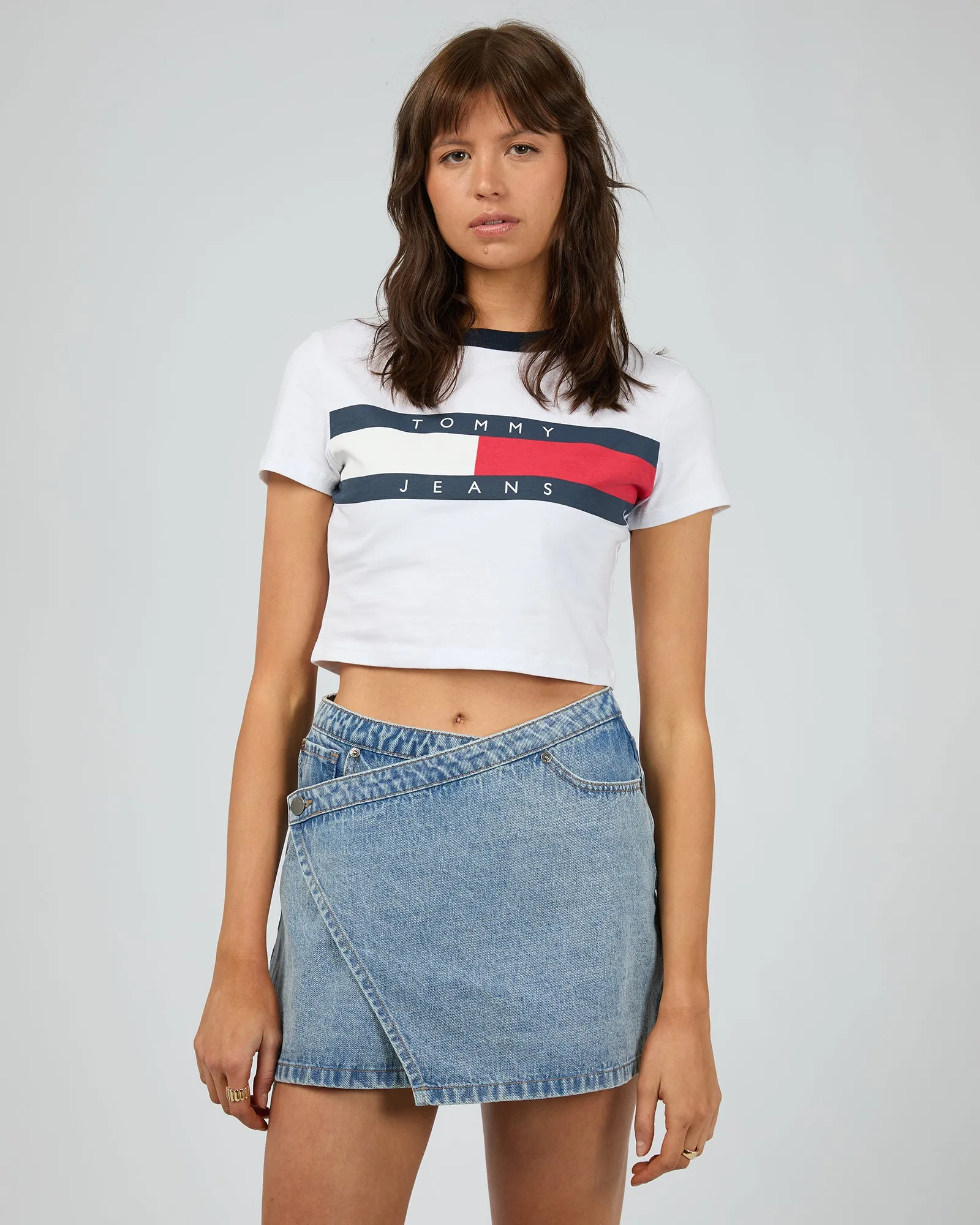 Slim Cropped Block Tee sold by edge clothing product image thumbnail 3