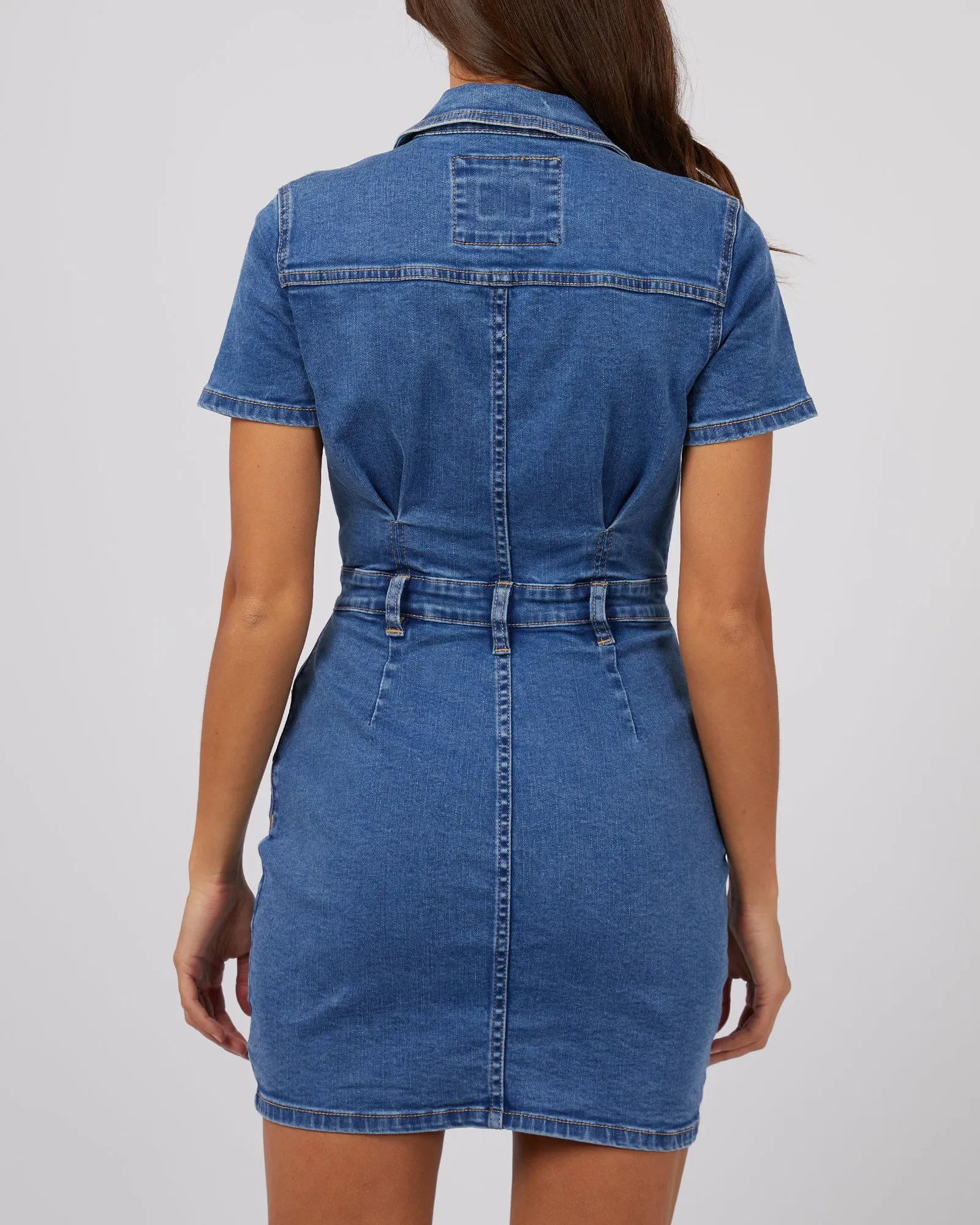 Shay Mini Dress Mid Blue sold by edge clothing product image thumbnail 3