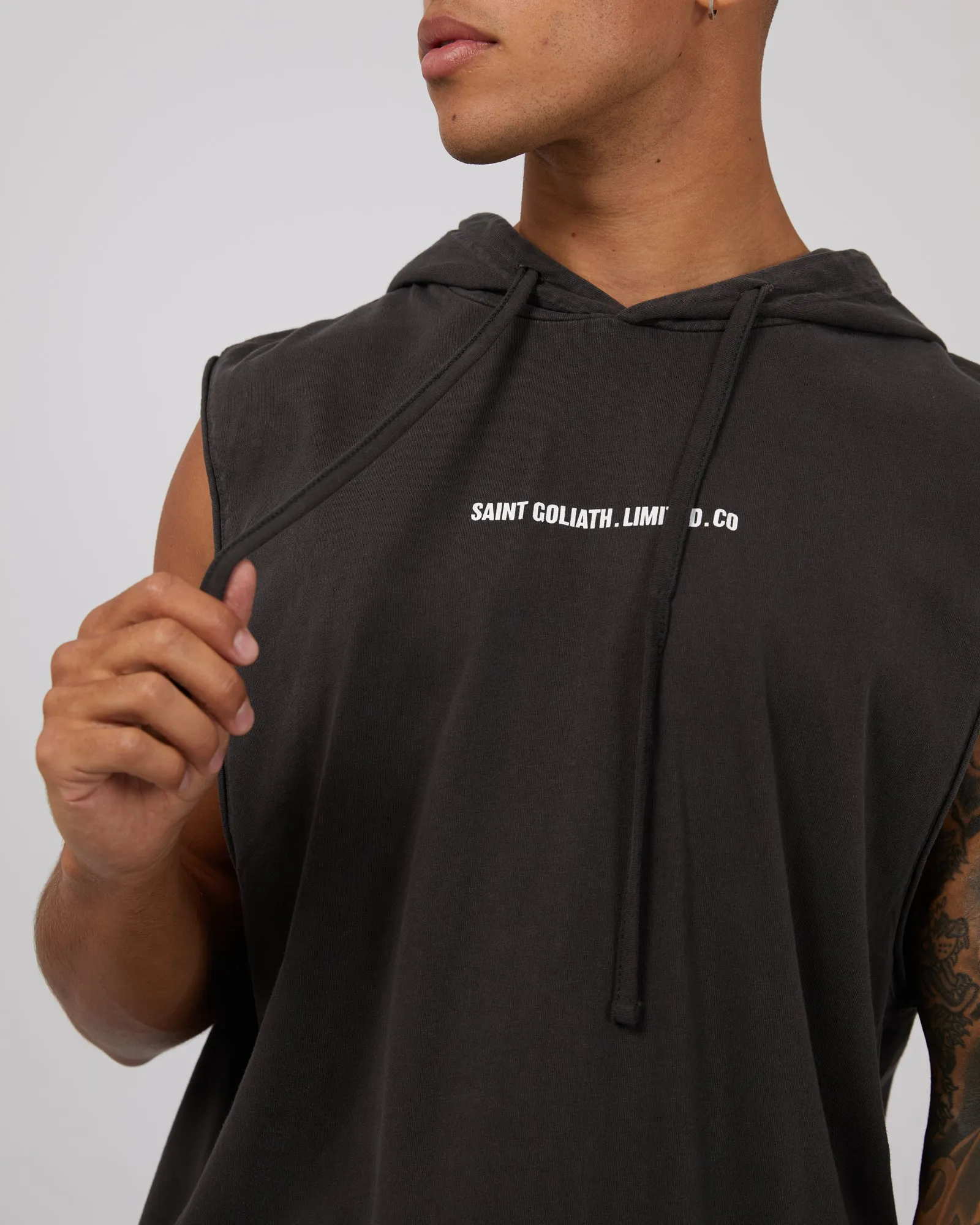 Elevate Hooded Muscle Coal sold by edge clothing product image thumbnail 5