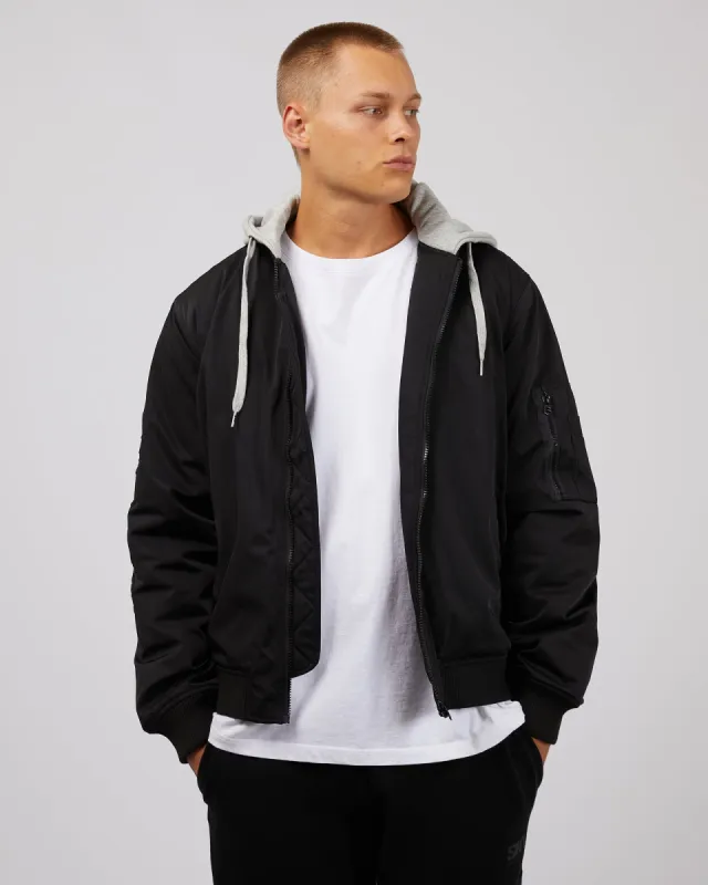 Lonsdale Bomber Black sold by edge clothing