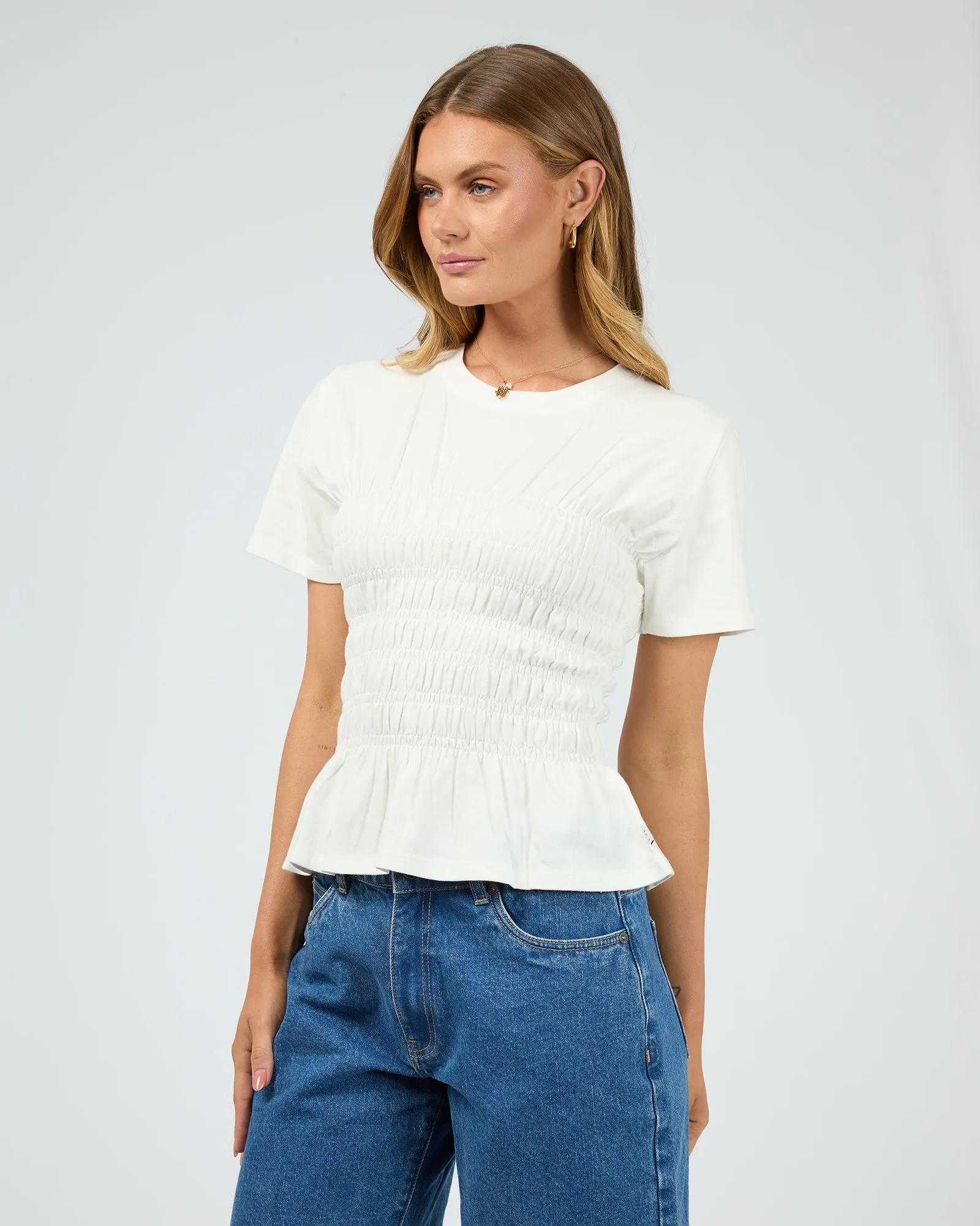 Lipa Ruched Top Vintage White sold by edge clothing product image thumbnail 4
