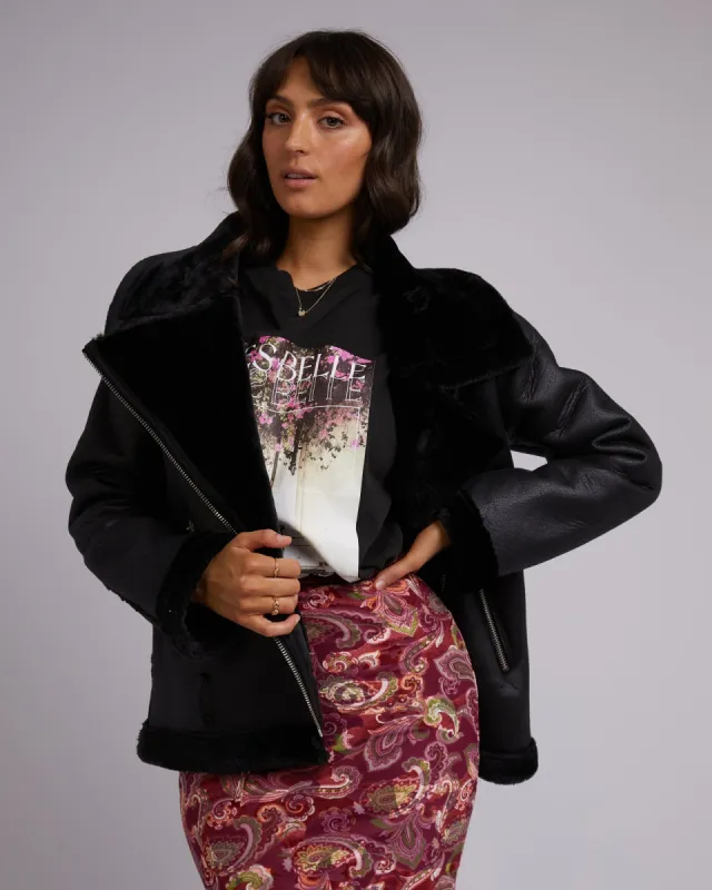Rory Aviator Jacket Black sold by edge clothing