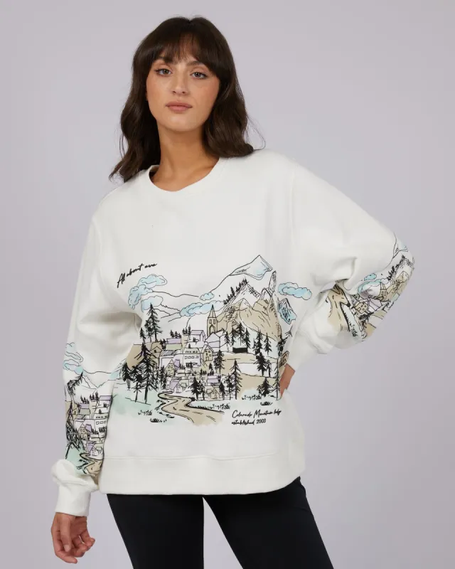 Apres Ski Oversized Crew Vintage White sold by edge clothing