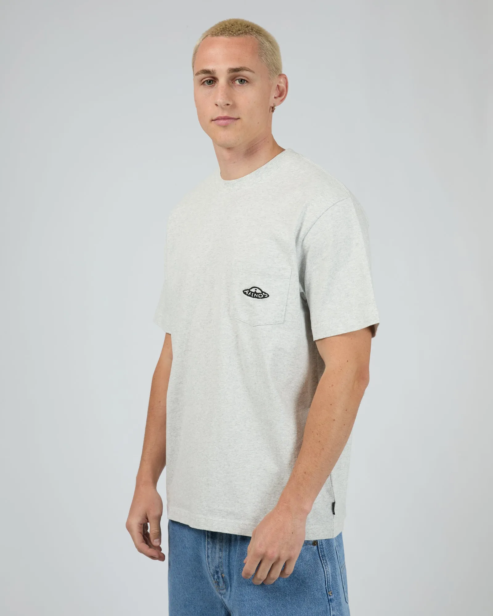Earthling Heavy Weight Boxy Fit Tee Grey Marle sold by edge clothing product image thumbnail 4