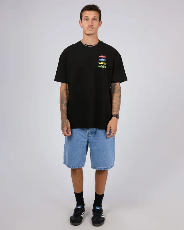 Source Box Fit Tee Black sold by edge clothing