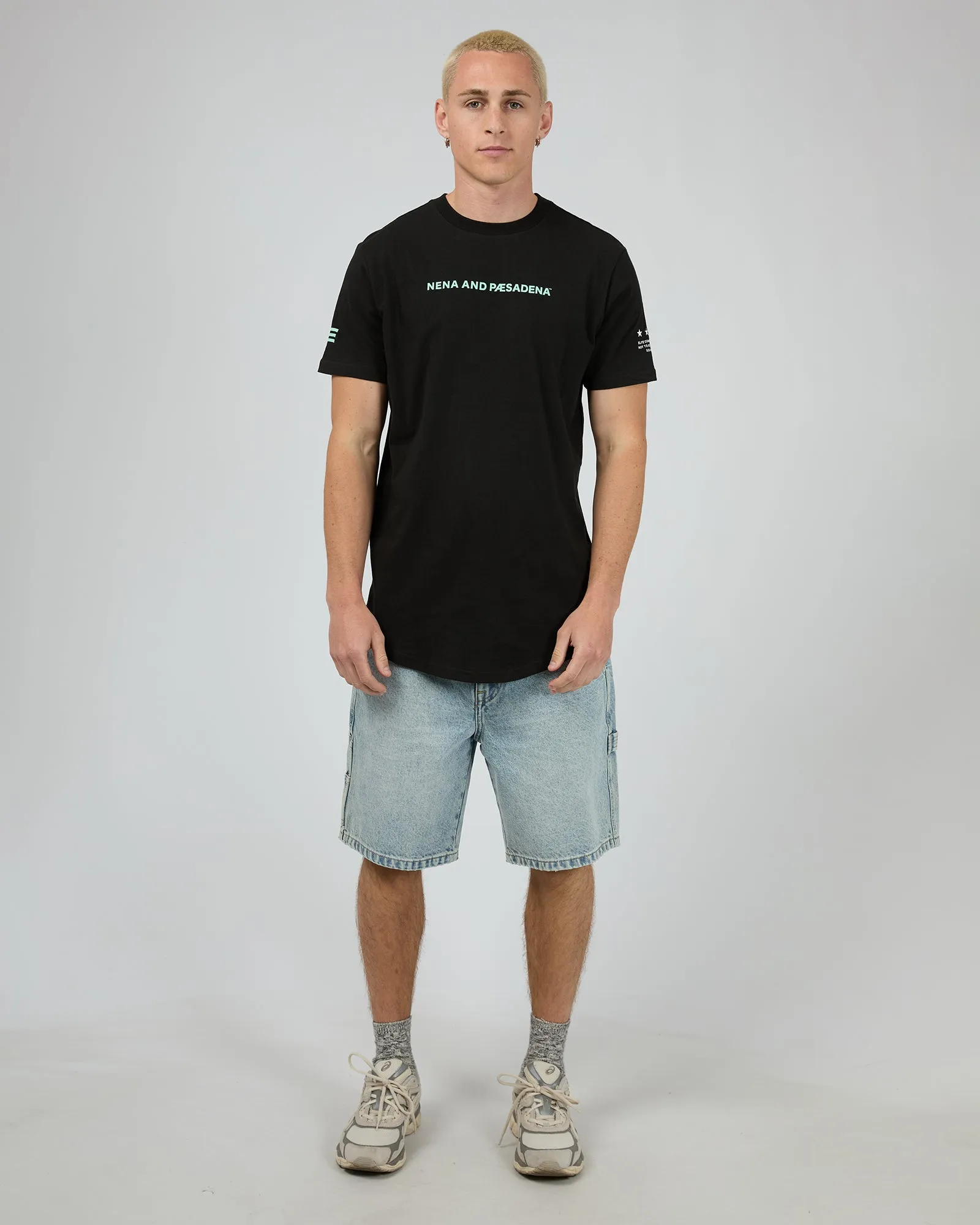 Extension Dual Curved Tee Black sold by edge clothing