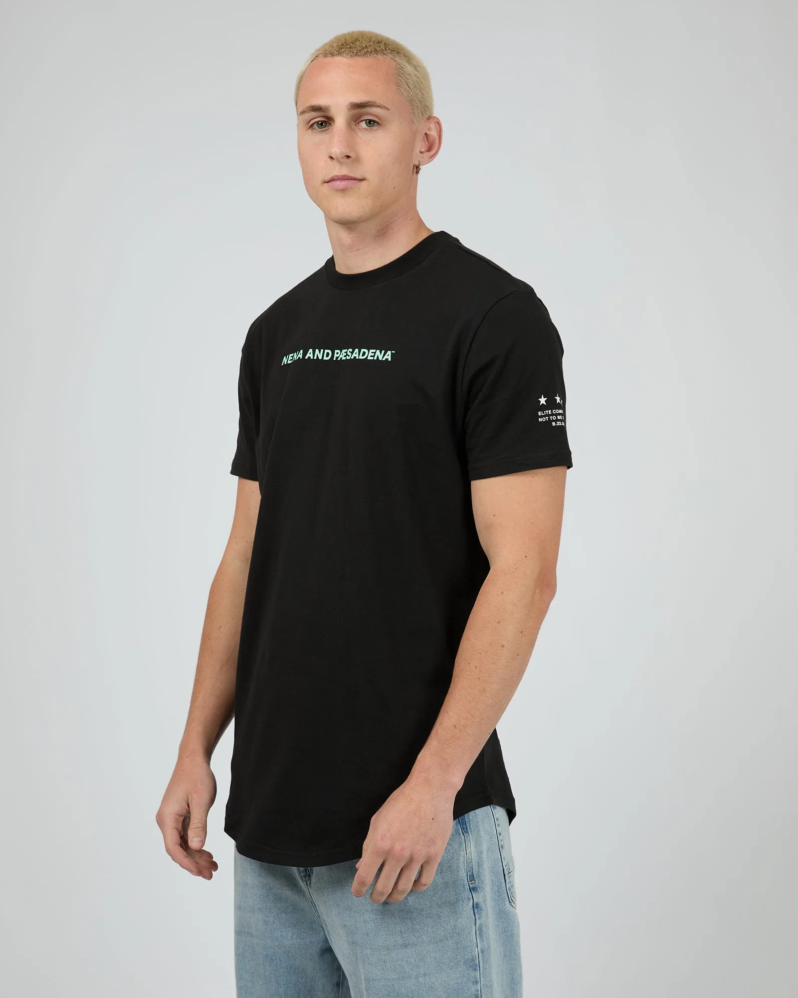 Extension Dual Curved Tee Black sold by edge clothing product image thumbnail 4