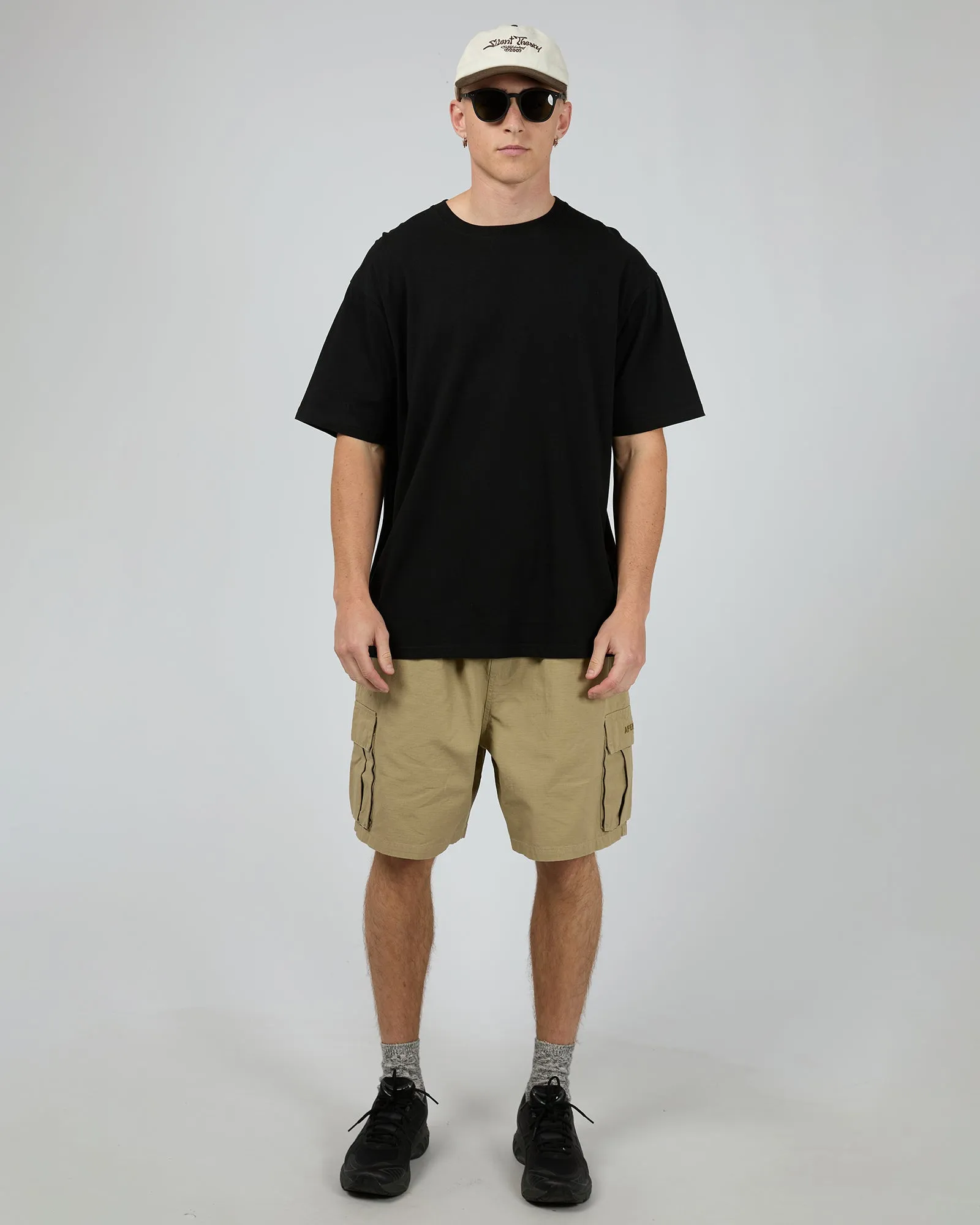 Ripped Out 98 Os Cargo Short Bone sold by edge clothing
