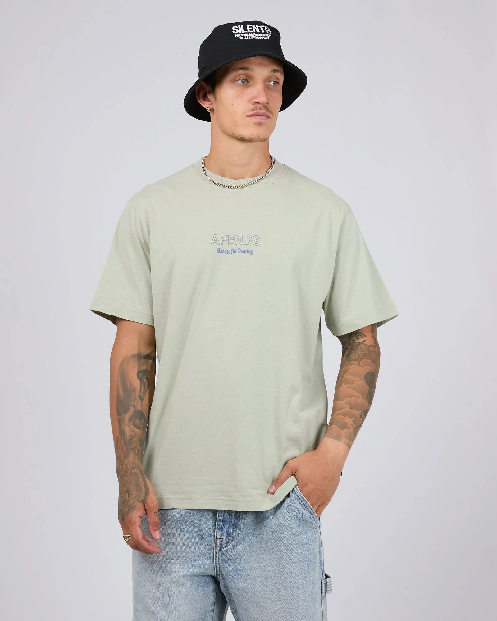 Creator Recycled Retro Fit Tee Eucalyptus sold by edge clothing product image thumbnail 2