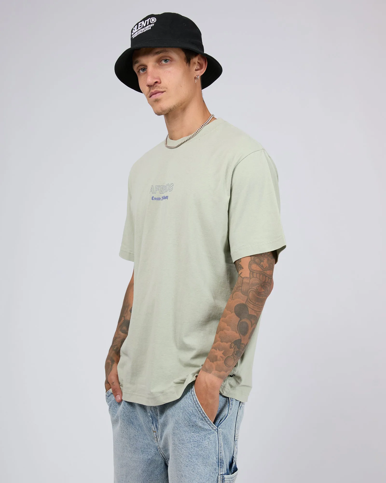 Creator Recycled Retro Fit Tee Eucalyptus sold by edge clothing product image thumbnail 4