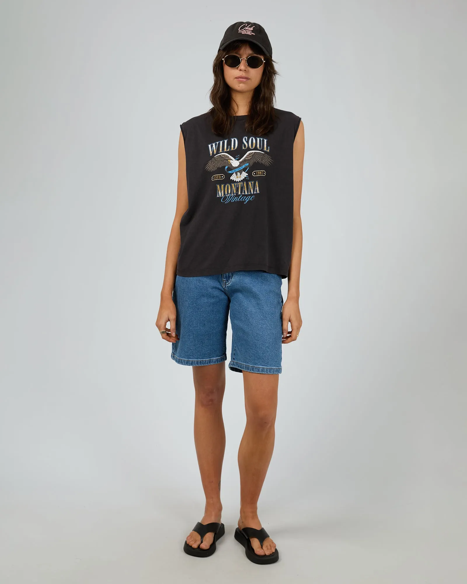 Wild Soul Tank Washed Black sold by edge clothing