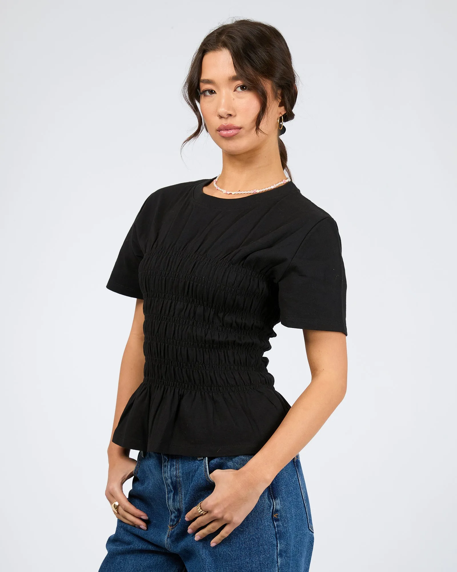Lipa Ruched Top Black sold by edge clothing product image thumbnail 4