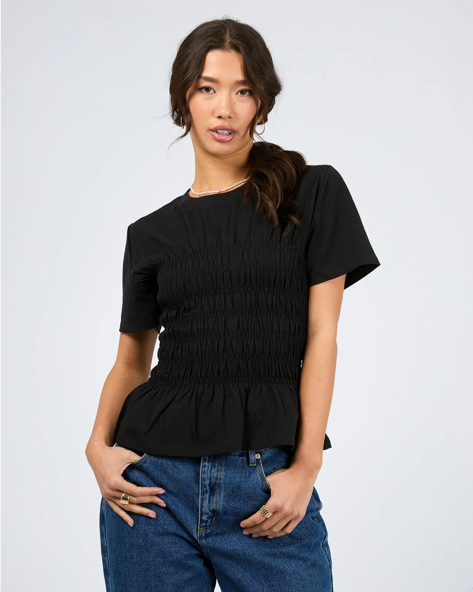 Lipa Ruched Top Black sold by edge clothing product image thumbnail 2