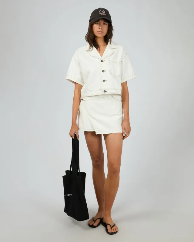 Lana Shirt Vintage White sold by edge clothing