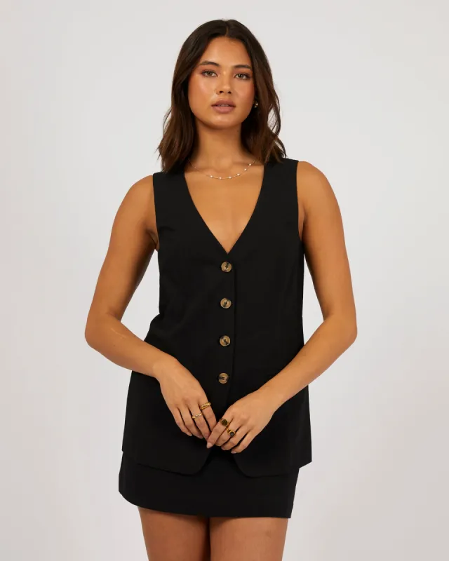 Tilly Vest Black sold by edge clothing
