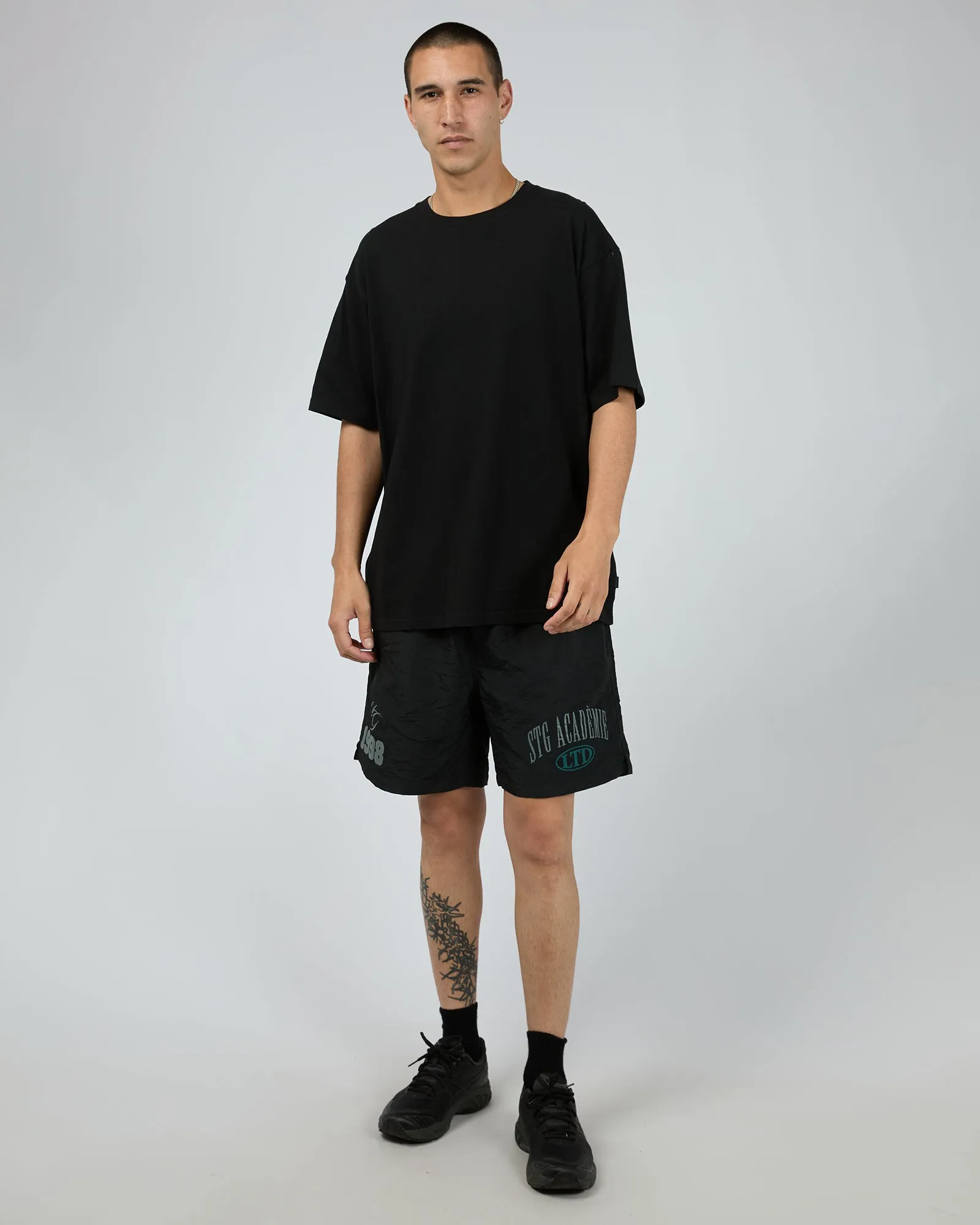 Courtside Short Black sold by edge clothing