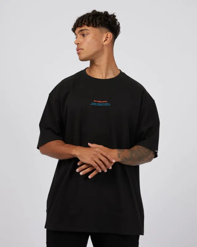 Logo Stack Tee Black sold by edge clothing