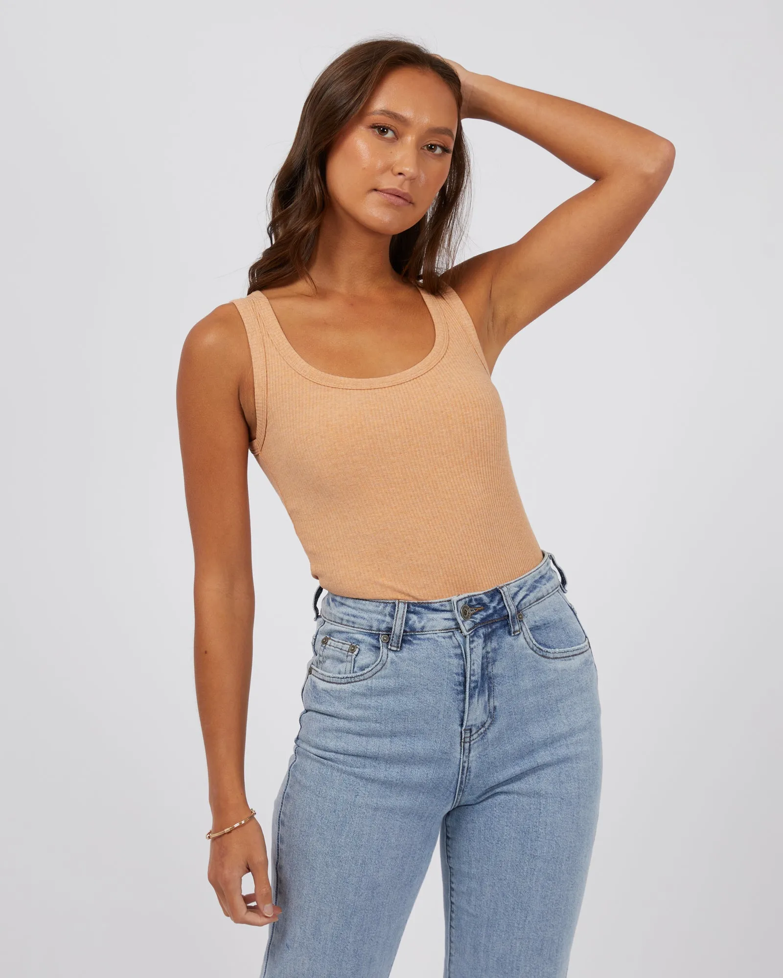 Mia Tank Peach sold by edge clothing