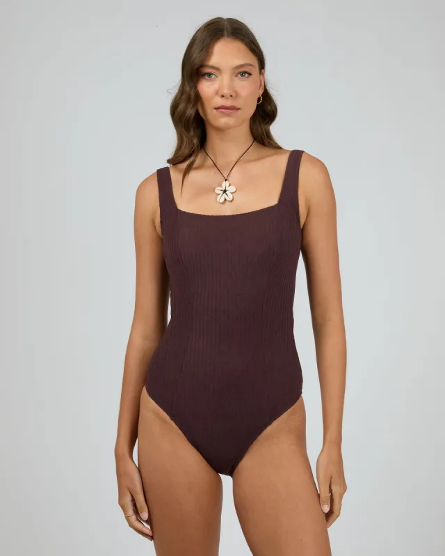 Tilda Underwire Onepiece Brown sold by edge clothing