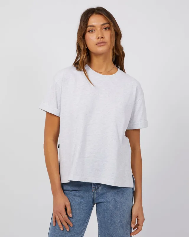 Aae Washed Tee Snow Marle sold by edge clothing