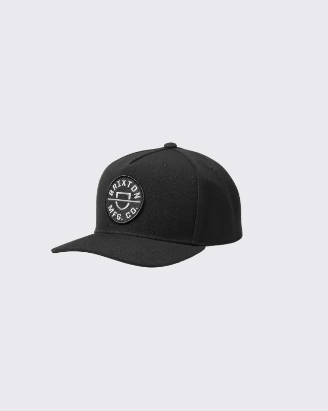 Crest Netplus Snapback Hat Black sold by edge clothing